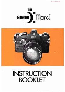 Sigma Mk 1 manual. Camera Instructions.